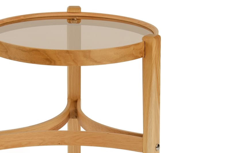 Sisäkkäiset pöydät (2 kpl) Wallxpert Cleo-hylly (50 x 60 x 50 cm) tammi läpinäkyvä - Tammi - Huonekalut - Pöytä & ruokailuryhmä - Apupöytä & sivupöytä - Sarjapöytä