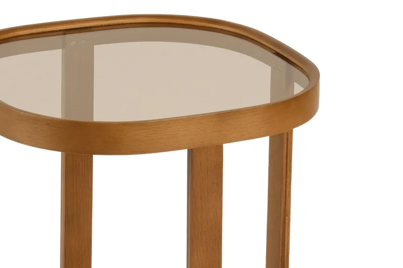 Sisäkkäiset pöydät (2 kpl) Wallxpert Hisar (50 x 58 x 50 cm) Pähkinäpuu läpinäkyvä - Pähkinä - Huonekalut - Pöytä & ruokailuryhmä - Apupöytä & sivupöytä - Sarjapöytä
