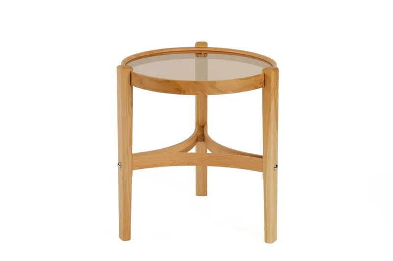 Sisäkkäiset pöydät (2 kpl) Wallxpert Cleo-hylly (50 x 60 x 50 cm) tammi läpinäkyvä - Tammi - Huonekalut - Pöytä & ruokailuryhmä - Apupöytä & sivupöytä - Sarjapöytä