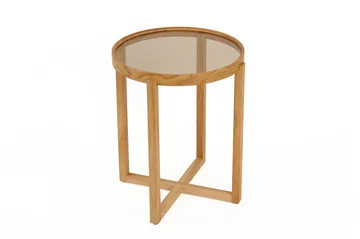 Sisäkkäiset pöydät (3 osaa) Wallxpert Milas (45 x 55 x 45 cm) Läpinäkyvä tammi - Läpinäkyvä tammi - Huonekalut - Pöytä & ruokailuryhmä - Apupöytä & sivupöytä - Sarjapöytä