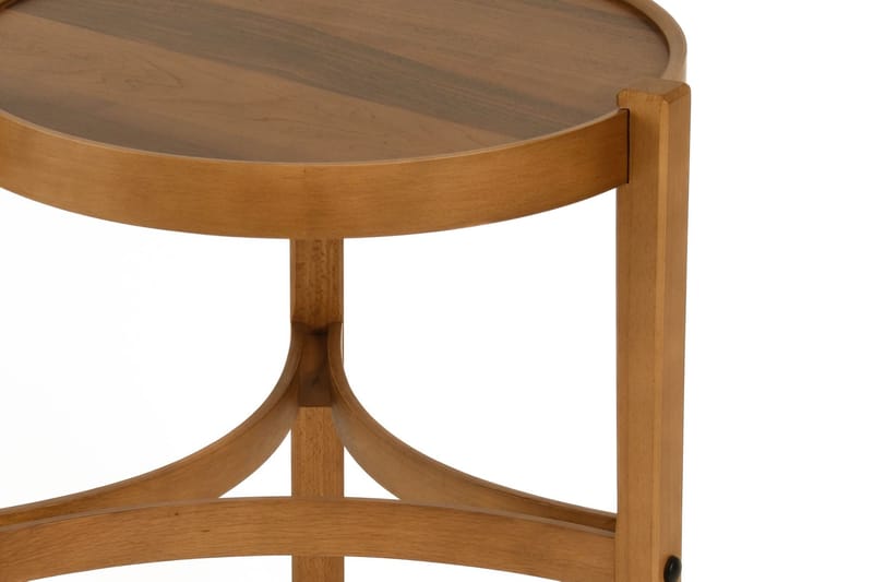 Sisäkkäiset pöydät (2 kpl) Wallxpert Cleo-hylly (50 x 60 x 50 cm) Pähkinä - Pähkinä - Huonekalut - Pöytä & ruokailuryhmä - Apupöytä & sivupöytä - Sarjapöytä