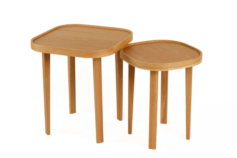 Sisäkkäiset pöydät (2 kpl) Wallxpert Hera (50 x 56 x 50 cm) Tammi, Tammi