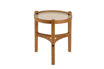 Sisäkkäiset pöydät (2 kpl) Wallxpert Cleo-hylly (50 x 60 x 50 cm) Pähkinäpuu läpinäkyvä - Pähkinä - Huonekalut - Pöytä & ruokailuryhmä - Apupöytä & sivupöytä - Sarjapöytä