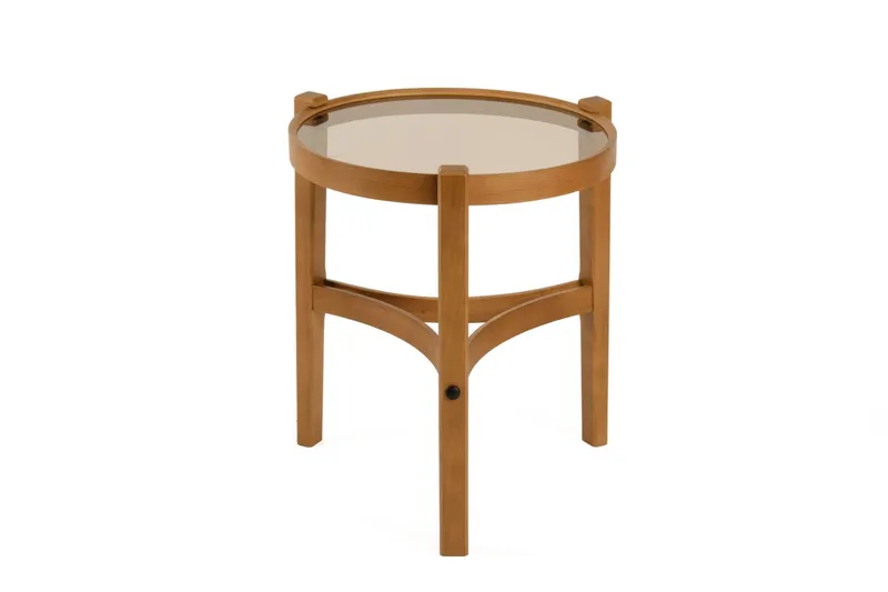 Sisäkkäiset pöydät (2 kpl) Wallxpert Cleo-hylly (50 x 60 x 50 cm) Pähkinäpuu läpinäkyvä - Pähkinä - Huonekalut - Pöytä & ruokailuryhmä - Apupöytä & sivupöytä - Sarjapöytä