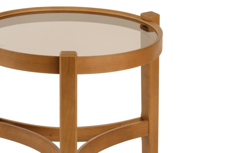 Sisäkkäiset pöydät (2 kpl) Wallxpert Cleo-hylly (50 x 60 x 50 cm) Pähkinäpuu läpinäkyvä - Pähkinä - Huonekalut - Pöytä & ruokailuryhmä - Apupöytä & sivupöytä - Sarjapöytä