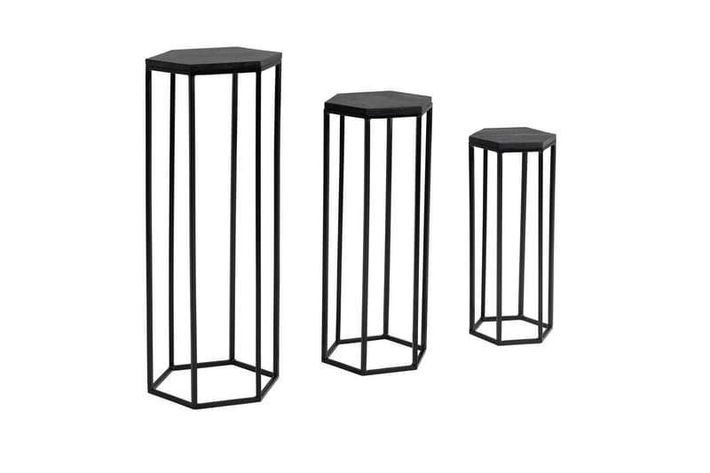 Sisaruspöytä Wohnling Sarja 3 täyspuista kukkapöytänä, teollinen tyyli, undefined