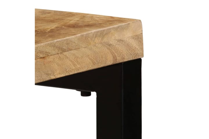 Sivupöytä 120x35x76 cm täysi mangopuu ja teräs - Ruskea - Konsolipöytä - Eteispöytä