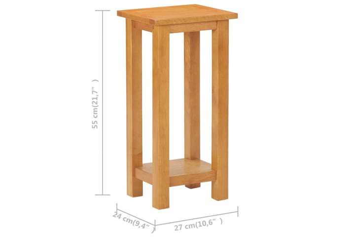 Sivupöytä 27x24x55 cm täysi tammi - Tarjotinpöytä & pikkupöyt�ä - Lamppupöytä