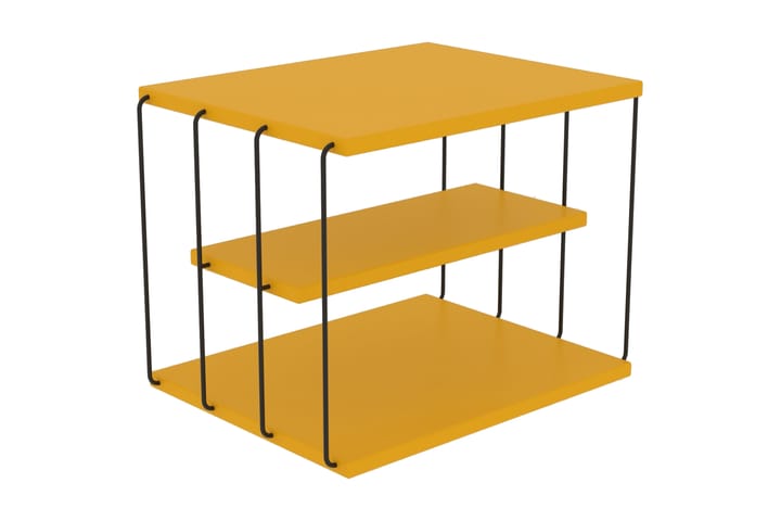 Sivupöytä 50 cm - Keltainen / musta - Tarjotinpöytä & pikkupöytä - Lamppupöytä