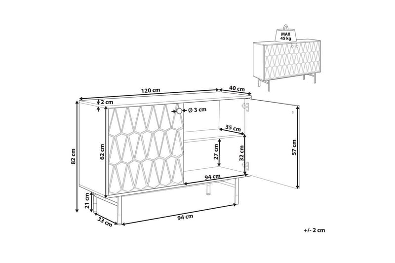 Sivupöytä Adante - Huonekalut - Pöytä & ruokailuryhmä - Apupöytä & sivupöytä - Tarjotinpöytä & pikkupöytä