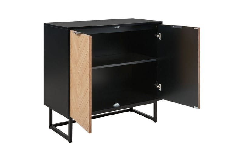 Sivupöytä Alaska Musta, vaalea puu - Musta, vaalea puu - Huonekalut - Pöytä & ruokailuryhmä - Apupöytä & sivupöytä - Tarjotinpöytä & pikkupöytä