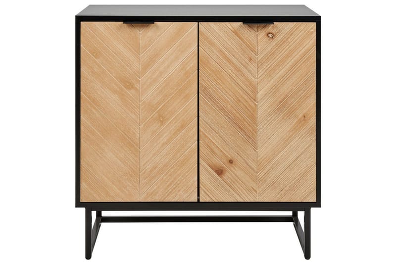 Sivupöytä Alaska Musta, vaalea puu - Musta, vaalea puu - Huonekalut - Pöytä & ruokailuryhmä - Apupöytä & sivupöytä - Tarjotinpöytä & pikkupöytä