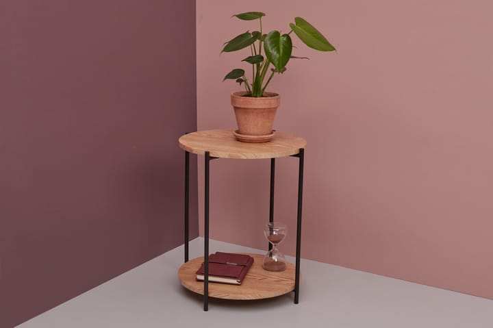 Sivupöytä Aminta Puu/Musta - Ruskea - Tarjotinpöytä & pikkupöytä - Lamppupöytä