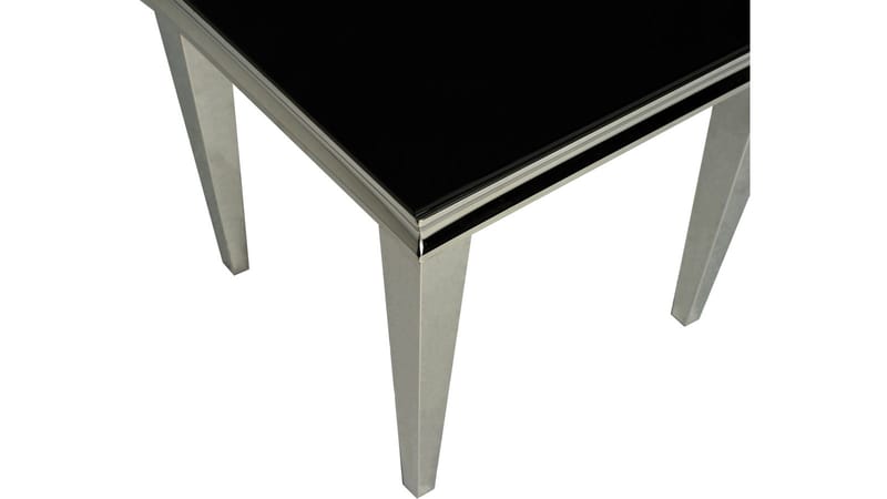 Sivupöytä Andvik 60x60x57 cm - Musta lasi - Huonekalut - Pöytä & ruokailuryhmä - Apupöytä & sivupöytä - Tarjotinpöytä & pikkupöytä