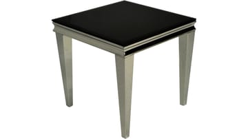 Sivupöytä Andvik 60x60x57 cm - Musta lasi - Huonekalut - Pöytä & ruokailuryhmä - Apupöytä & sivupöytä - Tarjotinpöytä & pikkupöytä