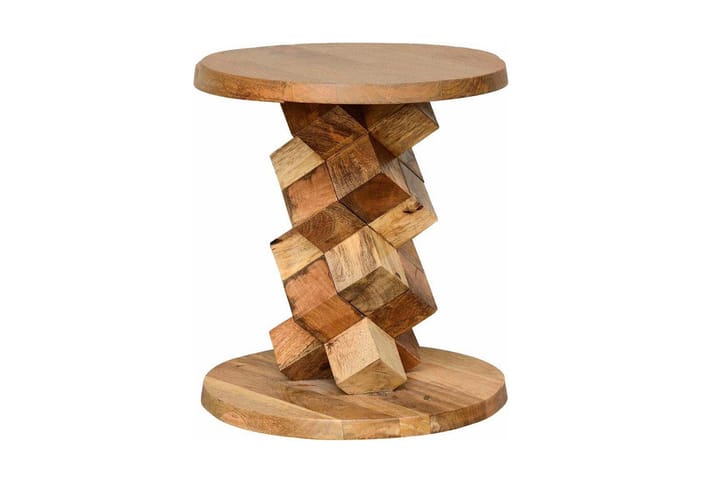 Sivupöytä Ashland 40 cm Pyöreä - Ruskea - Lamppupöytä - Tarjotinpöytä & pikkupöytä