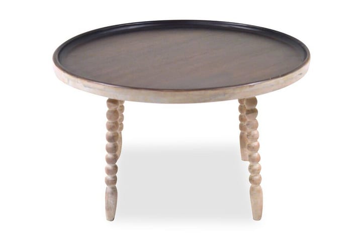 Sivupöytä Bibek 60 cm Pyöreä - Tummanruskea - Lamppupöytä - Tarjotinpöytä & pikkupöytä