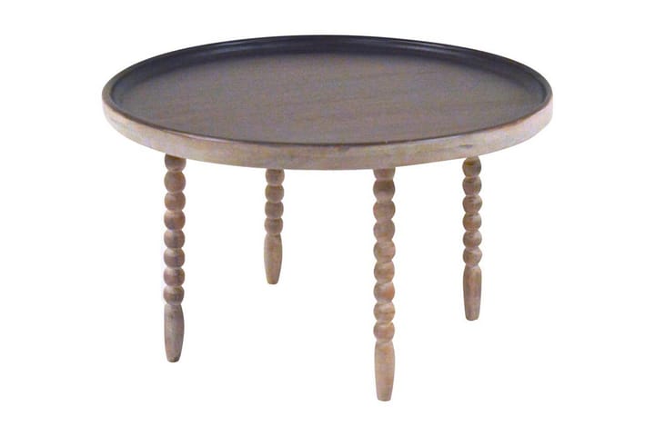 Sivupöytä Bibek 60 cm Pyöreä - Tummanruskea - Lamppupöytä - Tarjotinpöytä & pikkupöytä