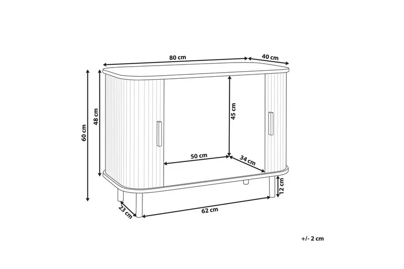 Sivupöytä Bradley - Huonekalut - Pöytä & ruokailuryhmä - Apupöytä & sivupöytä - Tarjotinpöytä & pikkupöytä
