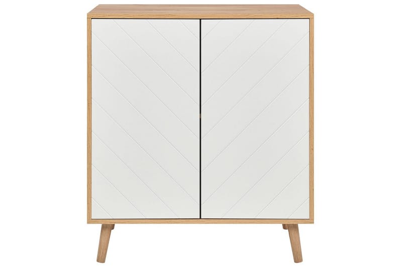 Sivupöytä Bristow Valkoinen, vaalea puu - Valkoinen, vaalea puu - Huonekalut - Pöytä & ruokailuryhmä - Apupöytä & sivupöytä - Tarjotinpöytä & pikkupöytä