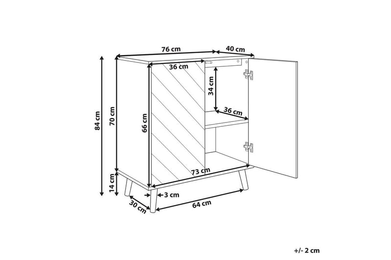 Sivupöytä Bristow Valkoinen, vaalea puu - Valkoinen, vaalea puu - Huonekalut - Pöytä & ruokailuryhmä - Apupöytä & sivupöytä - Tarjotinpöytä & pikkupöytä