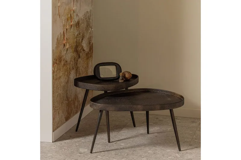 Sivupöytä Crude 2 kappaleen sarja - Huonekalut - Pöytä & ruokailuryhmä - Apupöytä & sivupöytä - Sarjapöytä