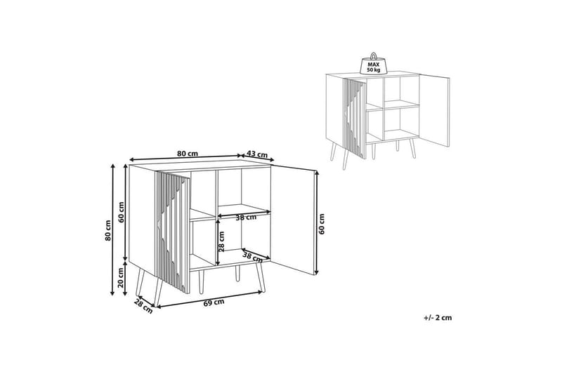Sivupöytä Dalcross - Huonekalut - Pöytä & ruokailuryhmä - Apupöytä & sivupöytä - Tarjotinpöytä & pikkupöytä