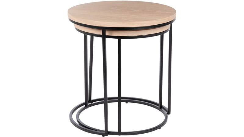 Sivupöytä Dover ø50 / 54 cm - Valkaistu - Huonekalut - Pöytä & ruokailuryhmä - Apupöytä & sivupöytä - Tarjotinpöytä & pikkupöytä
