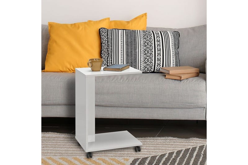 Sivupöytä Edwars Timantti / Valkoinen - Valkoinen - Huonekalut - Pöytä & ruokailuryhmä - Apupöytä & sivupöytä - Tarjotinpöytä & pikkupöytä