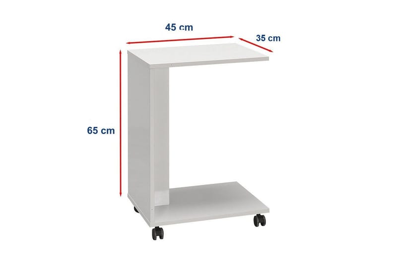 Sivupöytä Edwars Timantti / Valkoinen - Valkoinen - Huonekalut - Pöytä & ruokailuryhmä - Apupöytä & sivupöytä - Tarjotinpöytä & pikkupöytä