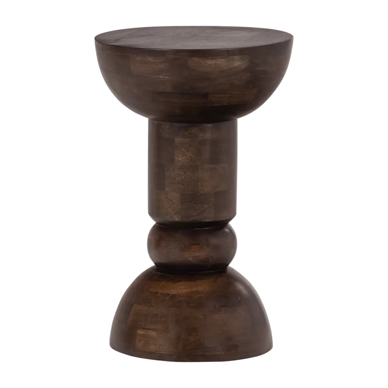 Sivupöytä Emel 40 cm pyöreä, Tummanruskea