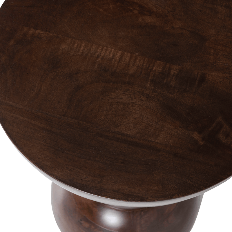 Sivupöytä Emel 40 cm pyöreä - Tummanruskea - Huonekalut - Pöytä & ruokailuryhmä - Apupöytä & sivupöytä - Lamppupöytä