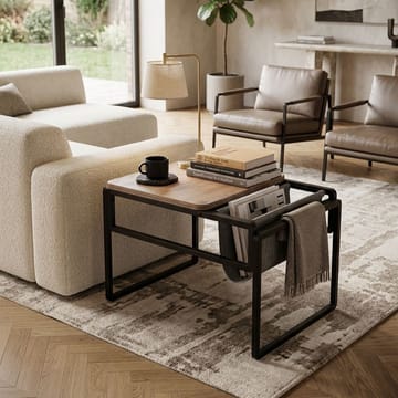 Sivupöytä Hanah Home Brut (40 x 64 x 45 cm) Atlantic Pine Musta - Huonekalut - Pöytä & ruokailuryhmä - Apupöytä & sivupöytä - Tarjotinpöytä & pikkupöytä