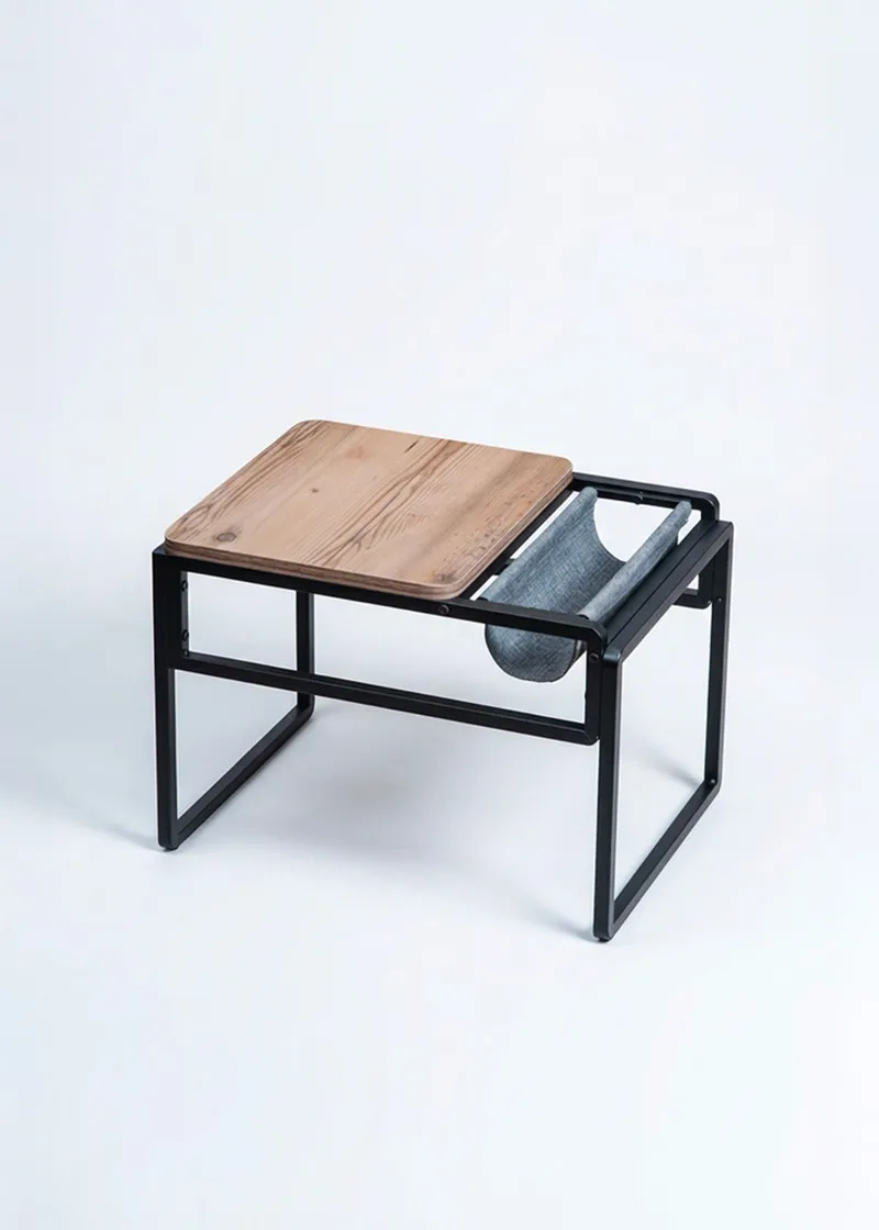 Sivupöytä Hanah Home Brut (40 x 64 x 45 cm) Atlantic Pine Musta, undefined