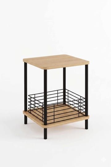 Sivupöytä Hanah Home Haseki (45 x 58 x 38 cm) Sapphire Oak - Sapphire Oak - Huonekalut - Pöytä & ruokailuryhmä - Apupöytä & sivupöytä - Tarjotinpöytä & pikkupöytä