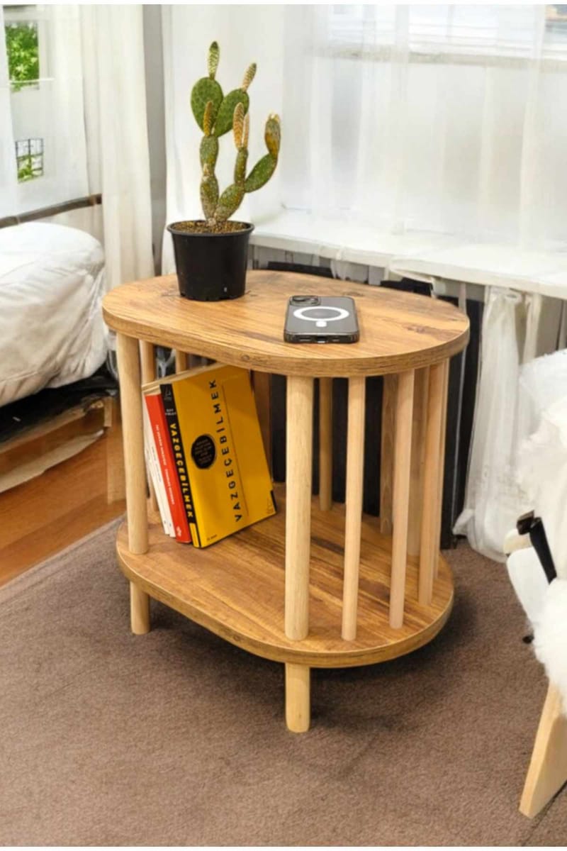 Sivupöytä Hanah Home Pika (45 x 43 x 30 cm) Mänty - Mänty - Huonekalut - Pöytä & ruokailuryhmä - Apupöytä & sivupöytä - Tarjotinpöytä & pikkupöytä
