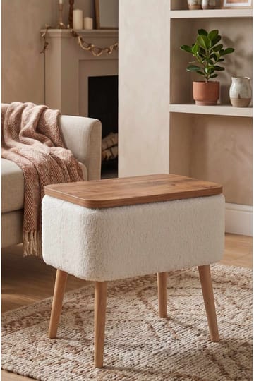 Sivupöytä Hanah Home Parkway Small (60 x 65 x 30 cm) Valkoinen - Valkoinen - Huonekalut - Pöytä & ruokailuryhmä - Apupöytä & sivupöytä - Tarjotinpöytä & pikkupöytä