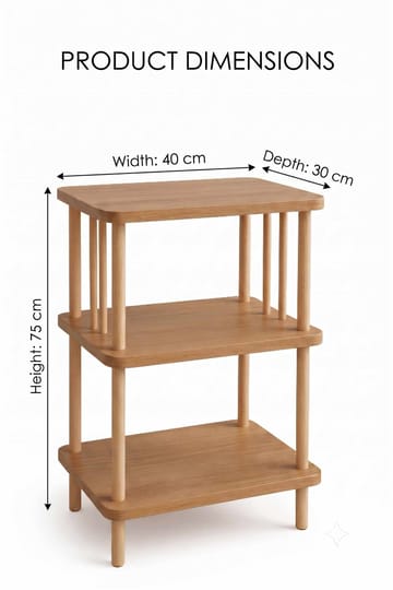 Sivupöytä Hanah Home Pika Tray (40 x 75 x 30 cm) Sapphire Oak - Sapphire Oak - Huonekalut - Pöytä & ruokailuryhmä - Apupöytä & sivupöytä - Tarjotinpöytä & pikkupöytä