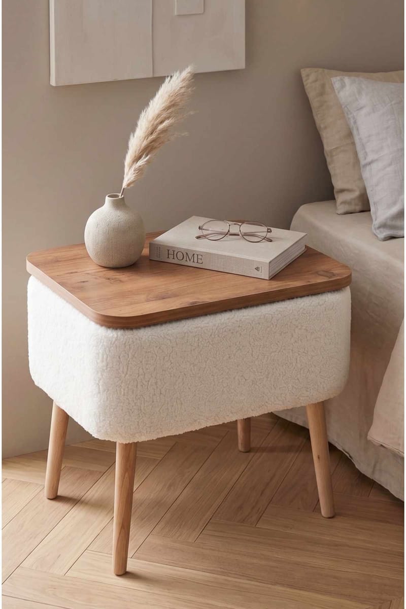 Sivupöytä Hanah Home Parkway Small (60 x 65 x 30 cm) Valkoinen - Valkoinen - Huonekalut - Pöytä & ruokailuryhmä - Apupöytä & sivupöytä - Tarjotinpöytä & pikkupöytä