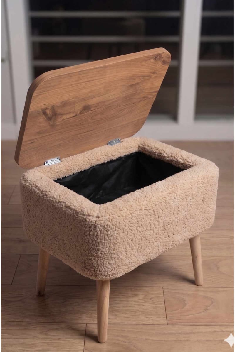 Sivupöytä Hanah Home Parkway Small (60 x 65 x 30 cm) Beige - Beige - Huonekalut - Pöytä & ruokailuryhmä - Apupöytä & sivupöytä - Tarjotinpöytä & pikkupöytä