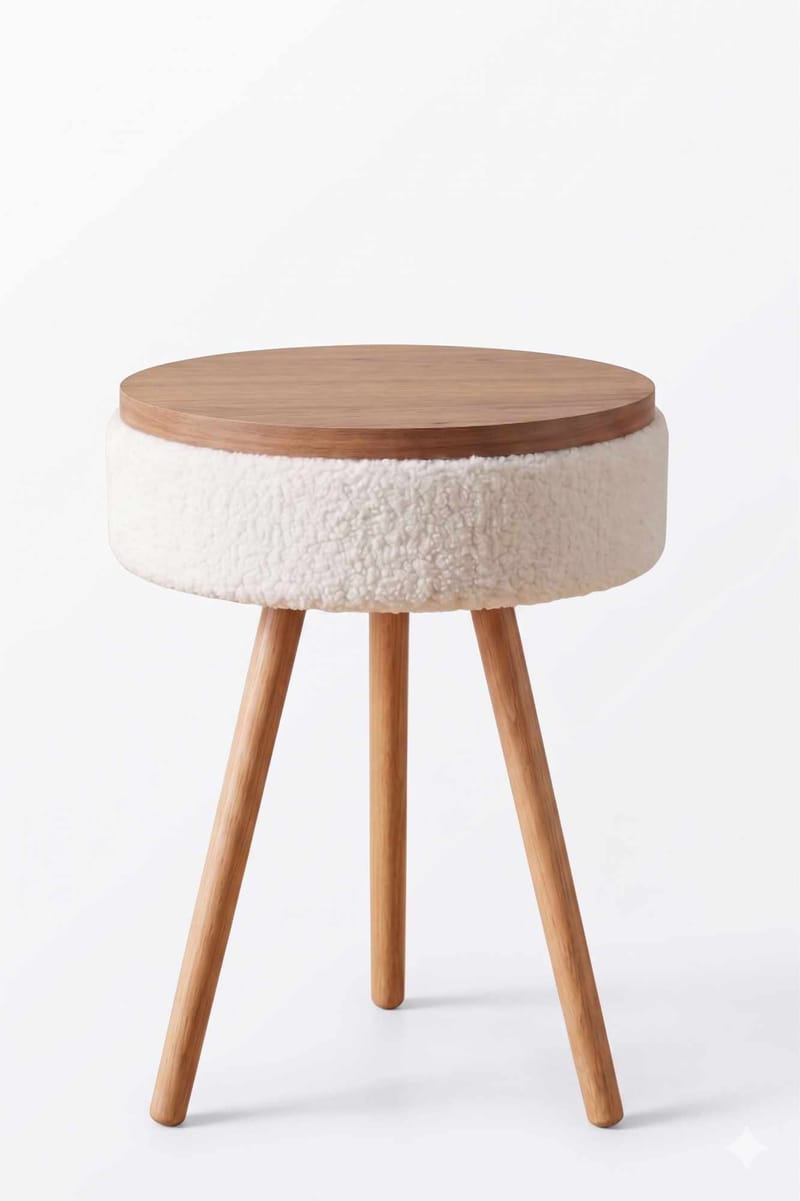 Sivupöytä Hanah Home Parkway Mini (Ø33 x K55 cm) Valkoinen, Valkoinen