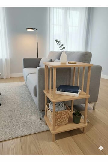 Sivupöytä Hanah Home Pika Tray (40 x 75 x 30 cm) Sapphire Oak - Sapphire Oak - Huonekalut - Pöytä & ruokailuryhmä - Apupöytä & sivupöytä - Tarjotinpöytä & pikkupöytä