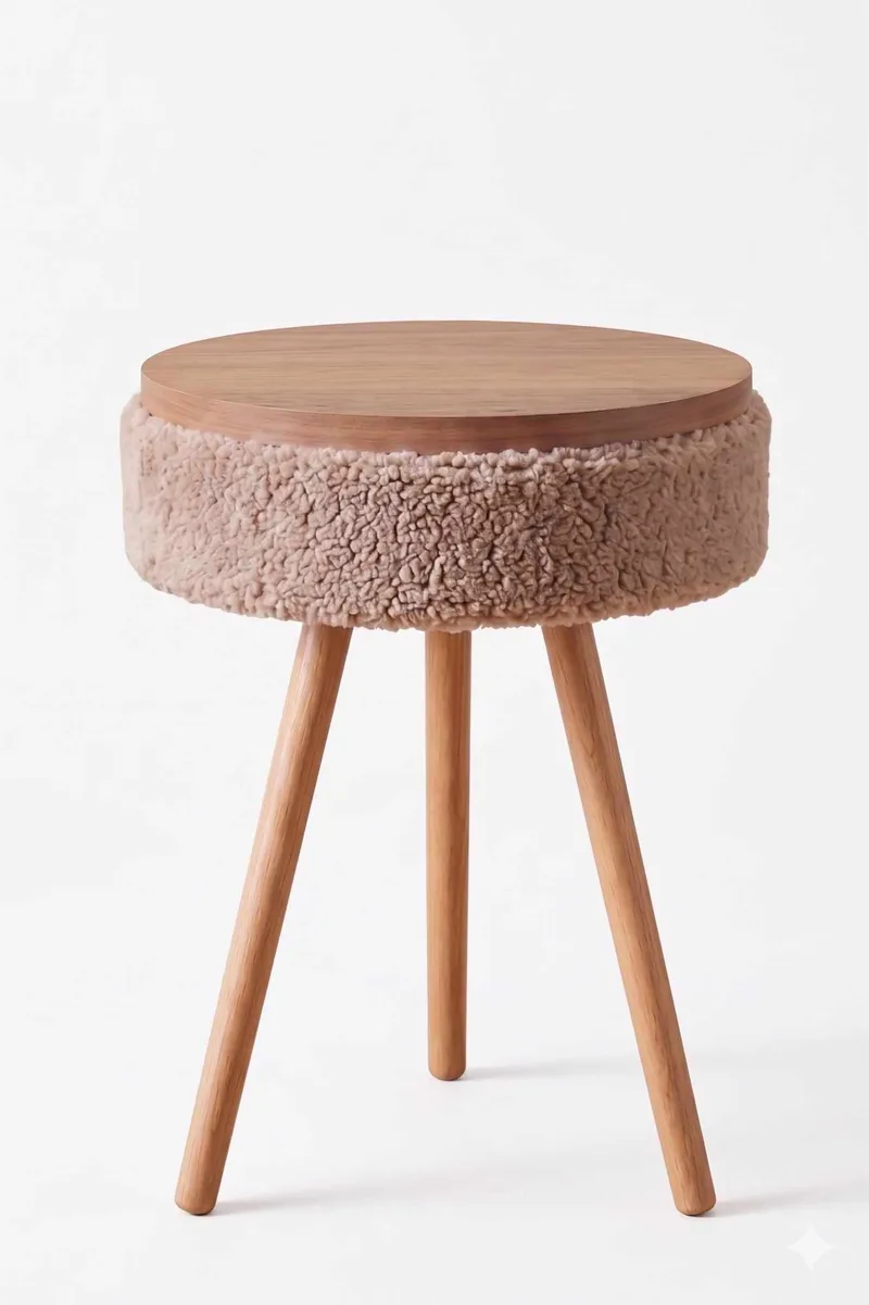 Sivupöytä Hanah Home Parkway Mini (Ø33 x K55 cm) Beige, Beige