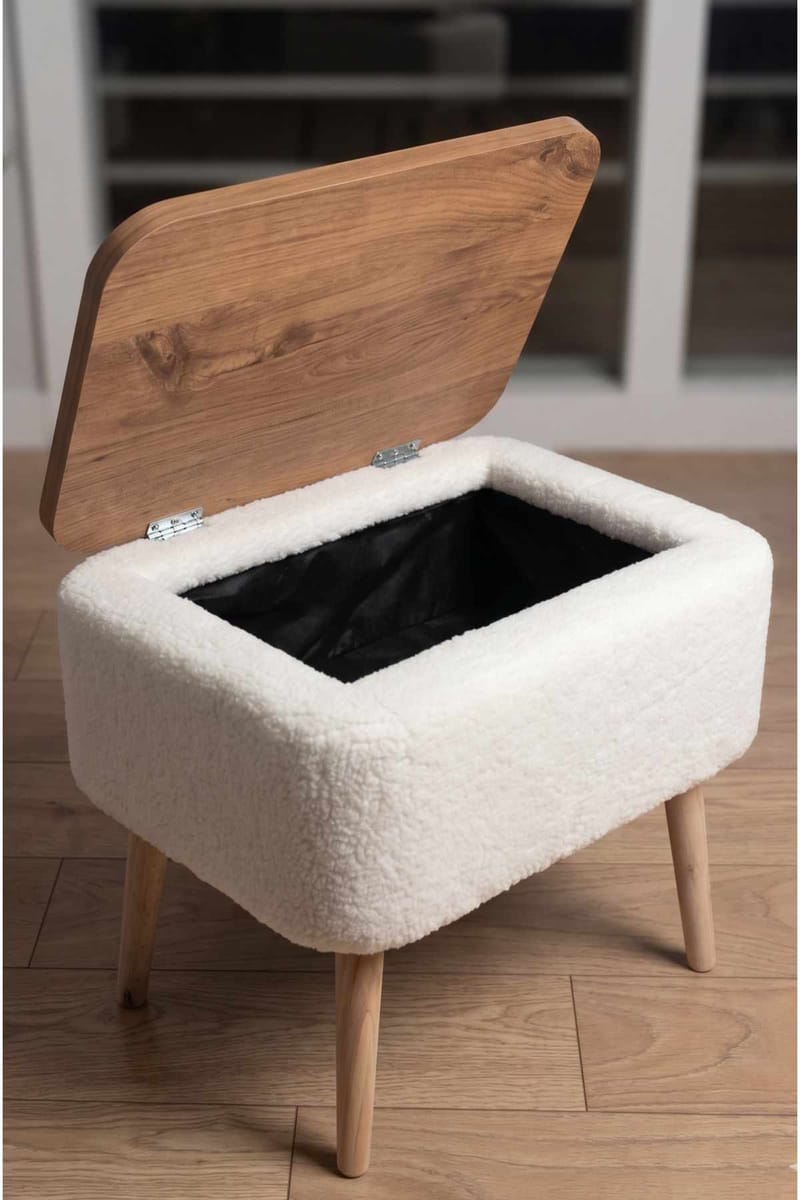 Sivupöytä Hanah Home Parkway Small (60 x 65 x 30 cm) Valkoinen - Valkoinen - Huonekalut - Pöytä & ruokailuryhmä - Apupöytä & sivupöytä - Tarjotinpöytä & pikkupöytä