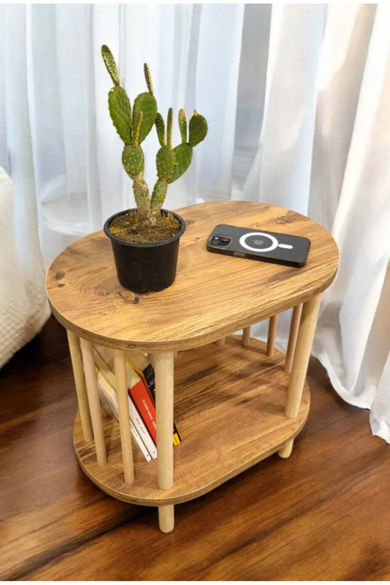 Sivupöytä Hanah Home Pika (45 x 43 x 30 cm) Mänty - Mänty - Huonekalut - Pöytä & ruokailuryhmä - Apupöytä & sivupöytä - Tarjotinpöytä & pikkupöytä