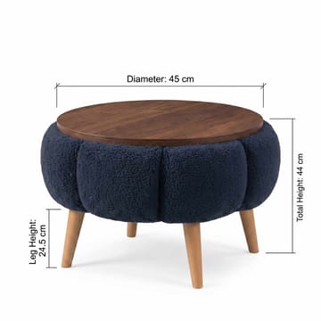 Sivupöytä Homitis Papatya (Ø45 x K44 cm) Antrasiitti - Antrasiitti - Huonekalut - Pöytä & ruokailuryhmä - Apupöytä & sivupöytä - Tarjotinpöytä & pikkupöytä