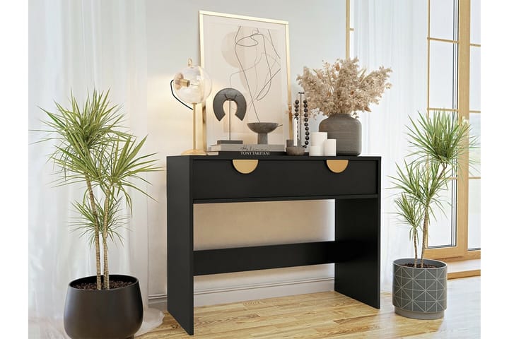 Sivupöytä Kintore 100 cm - Musta - Tarjotinpöytä & pikkupöytä - Lamppupöytä