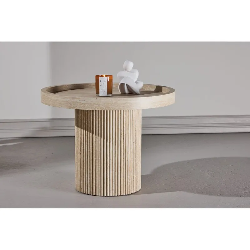 Sivupöytä Krille - Beige - Huonekalut - Pöytä & ruokailuryhmä - Apupöytä & sivupöytä - Tarjotinpöytä & pikkupöytä