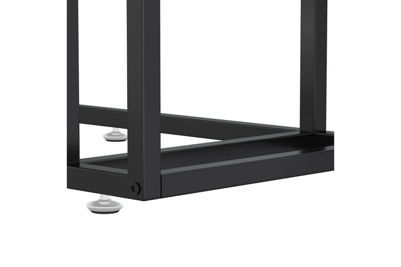 Sivupöytä läppärille musta marmori 50x35x65 cm karkaistu las - Musta - Huonekalut - Pöytä & ruokailuryhmä - Apupöytä & sivupöytä - Lamppupöytä