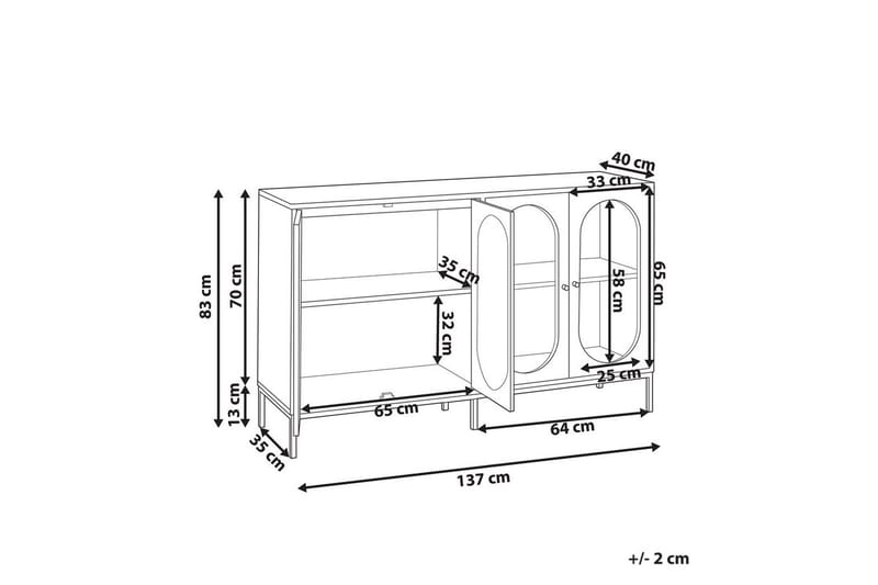 Sivupöytä Langford - Huonekalut - Pöytä & ruokailuryhmä - Apupöytä & sivupöytä - Tarjotinpöytä & pikkupöytä